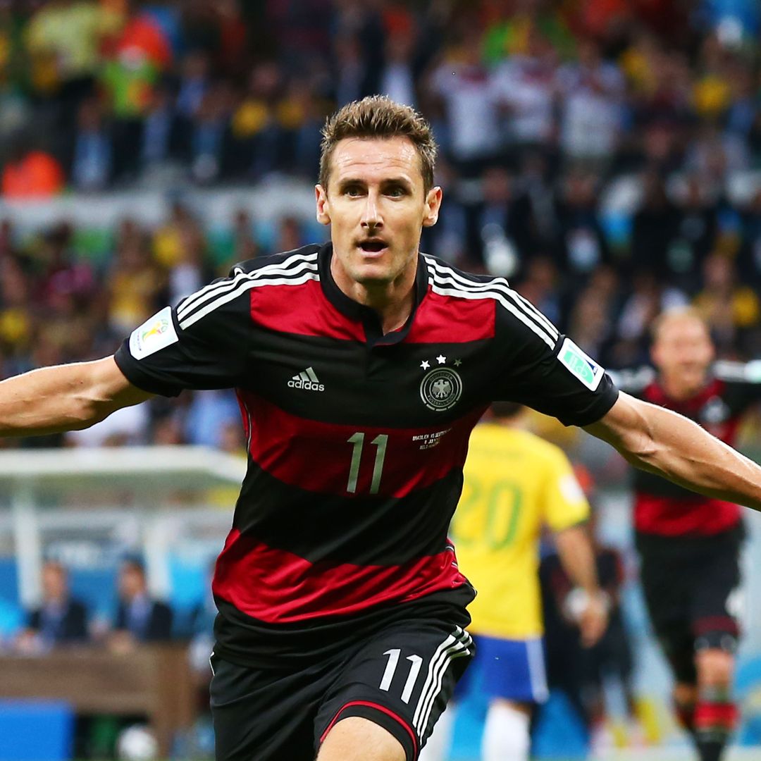 Miroslav Klose durante un partido con la selección de Alemania en el Mundial 2014